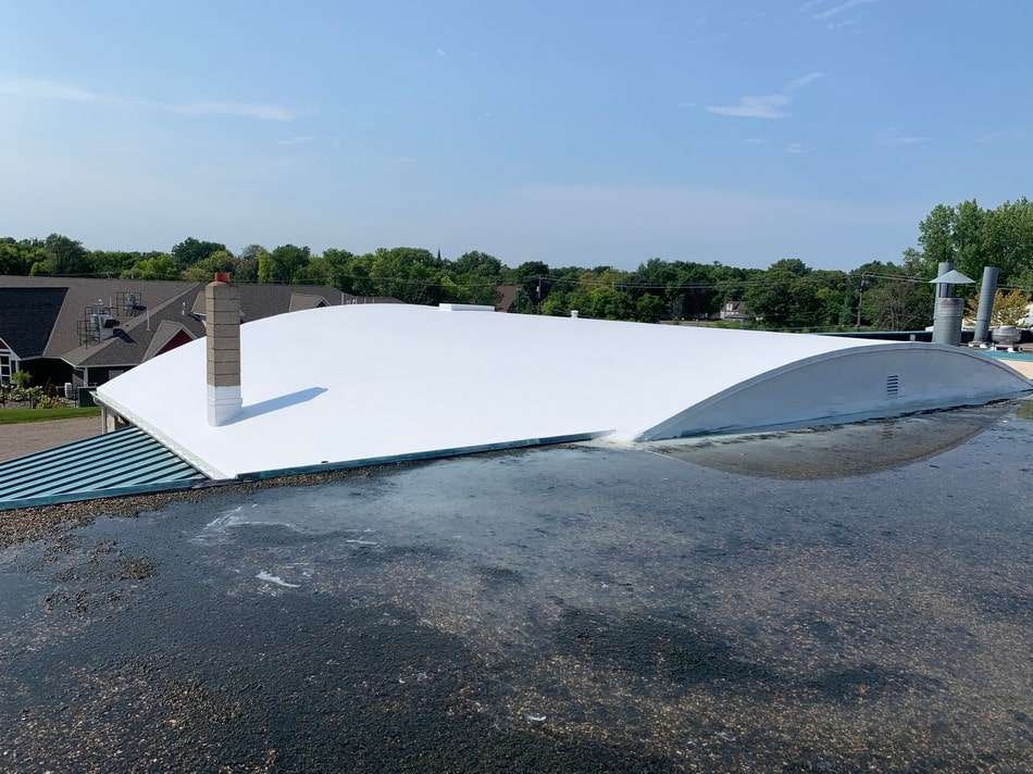 Professional membrane restoration completion showing quality results and long-term protection by Roof Tech LLC