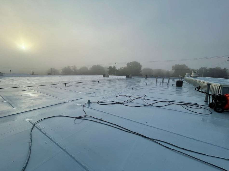 Professional membrane restoration work demonstrating expert techniques and quality materials for long-lasting protection