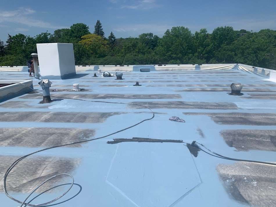 Professional membrane restoration process demonstrating quality installation techniques and expert craftsmanship